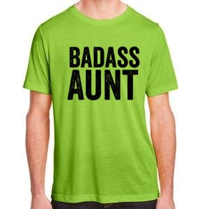 Badass Aunt Gift Funny New Aunt Idea New Niece Nephew Gift Adult ChromaSoft Performance T-Shirt