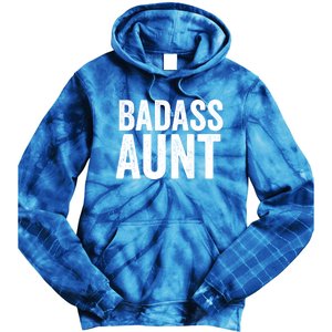 Badass Aunt Gift Funny New Aunt Idea New Niece Nephew Gift Tie Dye Hoodie