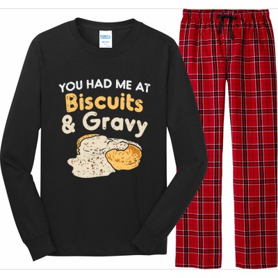 Biscuits And Gravy Gift Funny Food Funny Gift Long Sleeve Pajama Set