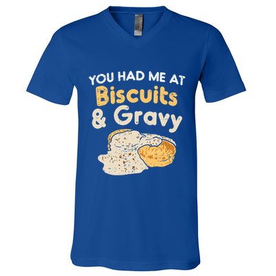 Biscuits And Gravy Gift Funny Food Funny Gift V-Neck T-Shirt