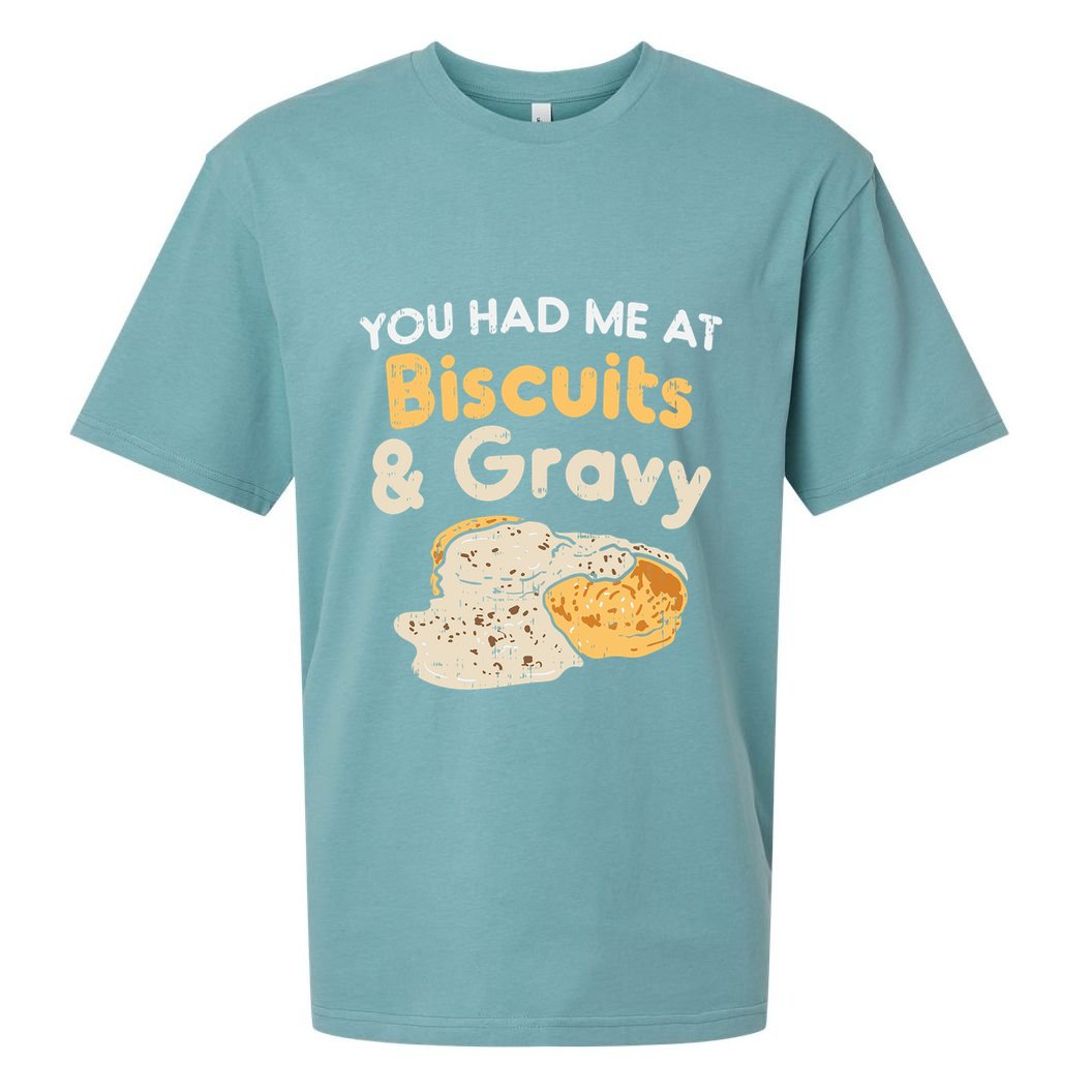 Biscuits And Gravy Gift Funny Food Funny Gift Sueded Cloud Jersey T-Shirt