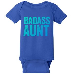 Badass Aunt Gift Funny New Aunt Idea New Niece Nephew Gift Baby Bodysuit