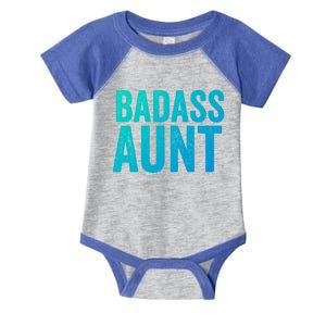 Badass Aunt Gift Funny New Aunt Idea New Niece Nephew Gift Infant Baby Jersey Bodysuit