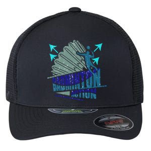 Badminton Action Great Gift Flexfit Unipanel Trucker Cap