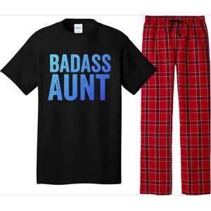 Badass Aunt Gift Funny New Aunt Idea New Niece Nephew Gift Pajama Set