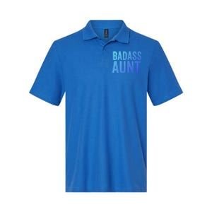 Badass Aunt Gift Funny New Aunt Idea New Niece Nephew Gift Softstyle Adult Sport Polo