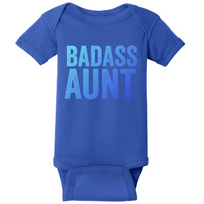 Badass Aunt Gift Funny New Aunt Idea New Niece Nephew Gift Baby Bodysuit