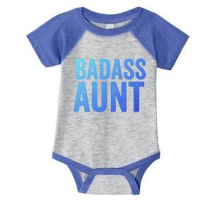 Badass Aunt Gift Funny New Aunt Idea New Niece Nephew Gift Infant Baby Jersey Bodysuit