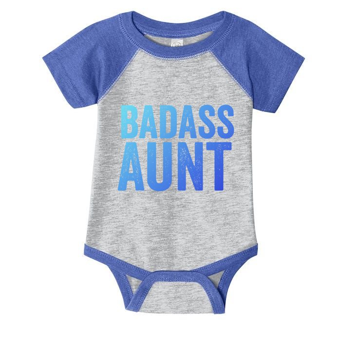 Badass Aunt Gift Funny New Aunt Idea New Niece Nephew Gift Infant Baby Jersey Bodysuit