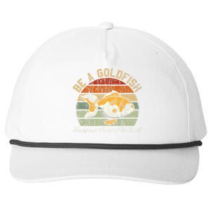 Be A Goldfish for a Soccer Motivational Quote Snapback Five-Panel Rope Hat