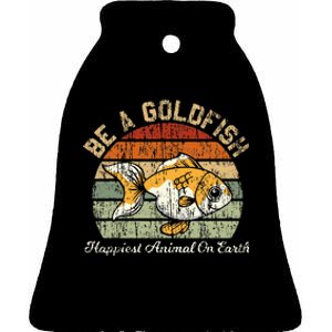 Be A Goldfish for a Soccer Motivational Quote Ceramic Bell Ornament