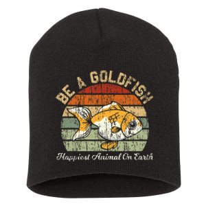 Be A Goldfish for a Soccer Motivational Quote Short Acrylic Beanie