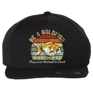 Be A Goldfish for a Soccer Motivational Quote Wool Snapback Cap