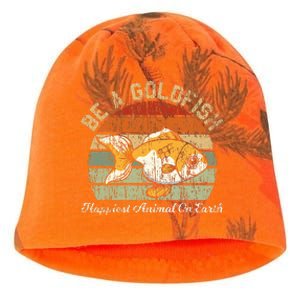 Be A Goldfish for a Soccer Motivational Quote Kati - Camo Knit Beanie