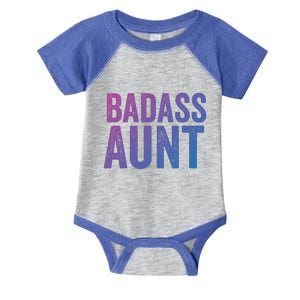 Badass Aunt Gift Funny New Aunt Idea New Niece Nephew Gift Infant Baby Jersey Bodysuit