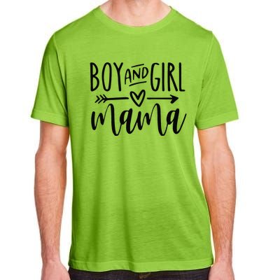 Boy And Girl Mama Mom Of Two Mommy MotherS Day Women Adult ChromaSoft Performance T-Shirt