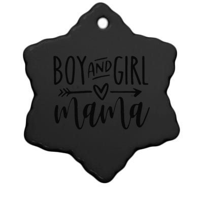 Boy And Girl Mama Mom Of Two Mommy MotherS Day Women Ceramic Star Ornament