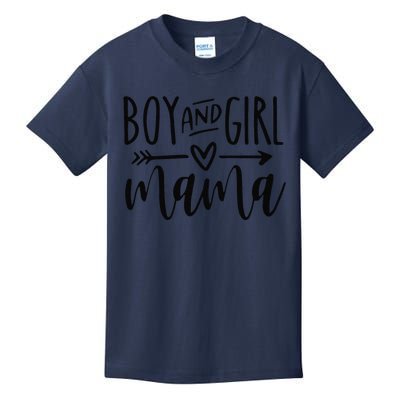 Boy And Girl Mama Mom Of Two Mommy MotherS Day Women Kids T-Shirt