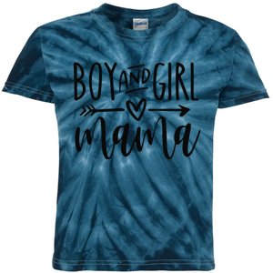 Boy And Girl Mama Mom Of Two Mommy MotherS Day Women Kids Tie-Dye T-Shirt