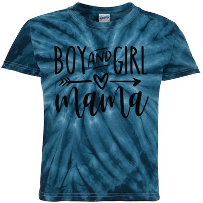 Boy And Girl Mama Mom Of Two Mommy MotherS Day Women Kids Tie-Dye T-Shirt