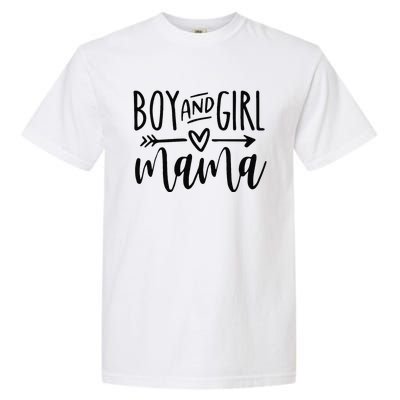 Boy And Girl Mama Mom Of Two Mommy MotherS Day Women Garment-Dyed Heavyweight T-Shirt