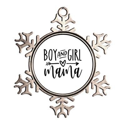 Boy And Girl Mama Mom Of Two Mommy MotherS Day Women Metallic Star Ornament