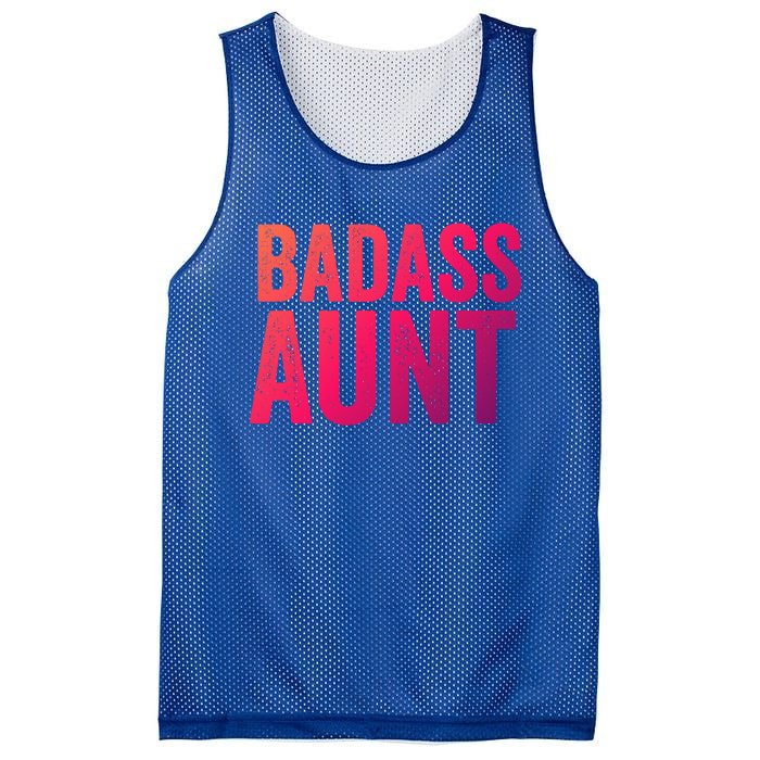 Badass Aunt Gift Funny New Aunt Idea New Niece Nephew Gift Mesh Reversible Basketball Jersey Tank