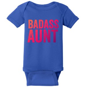 Badass Aunt Gift Funny New Aunt Idea New Niece Nephew Gift Baby Bodysuit