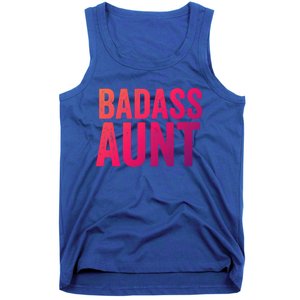 Badass Aunt Gift Funny New Aunt Idea New Niece Nephew Gift Tank Top