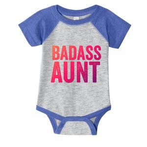 Badass Aunt Gift Funny New Aunt Idea New Niece Nephew Gift Infant Baby Jersey Bodysuit