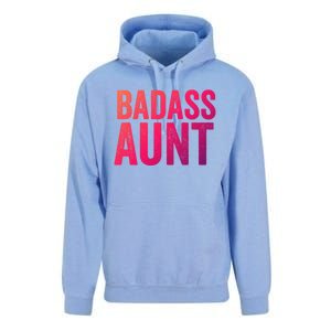 Badass Aunt Gift Funny New Aunt Idea New Niece Nephew Gift Unisex Surf Hoodie