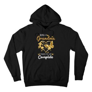 Being A Grandma Makes My Life Complete Announcement Funny Hoodie