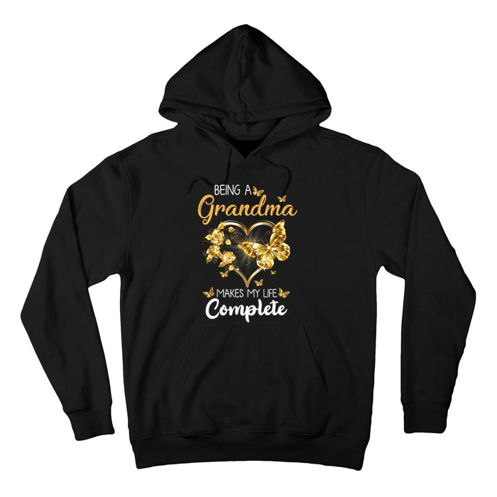 Being A Grandma Makes My Life Complete Announcement Funny Hoodie