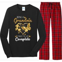 Being A Grandma Makes My Life Complete Announcement Funny Long Sleeve Pajama Set