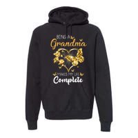 Being A Grandma Makes My Life Complete Announcement Funny Premium Hoodie