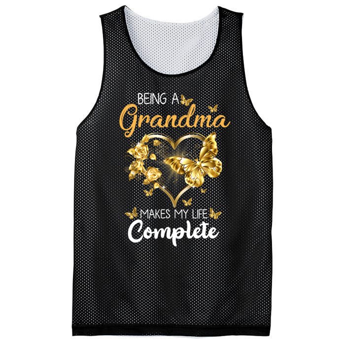 Being A Grandma Makes My Life Complete Announcement Funny Mesh Reversible Basketball Jersey Tank