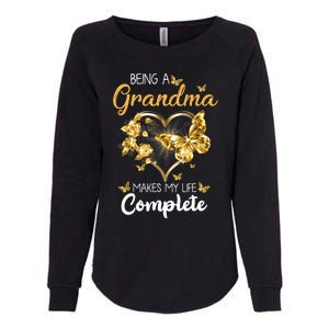 Being A Grandma Makes My Life Complete Announcement Funny Womens California Wash Sweatshirt