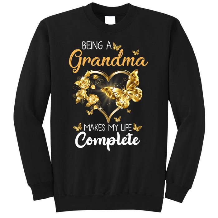 Being A Grandma Makes My Life Complete Announcement Funny Tall Sweatshirt