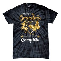 Being A Grandma Makes My Life Complete Announcement Funny Tie-Dye T-Shirt