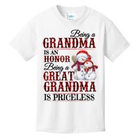 Being A Grandma Is An Honor Being Great Grandma Is Priceless Kids T-Shirt