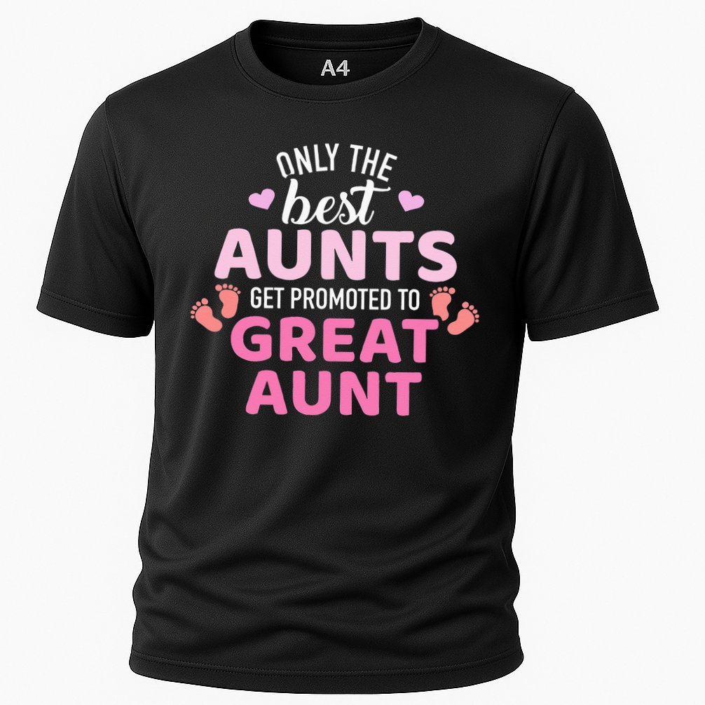 Best aunts get promoted to great aunt Cooling Performance Crew T-Shirt