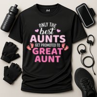 Best aunts get promoted to great aunt Cooling Performance Crew T-Shirt