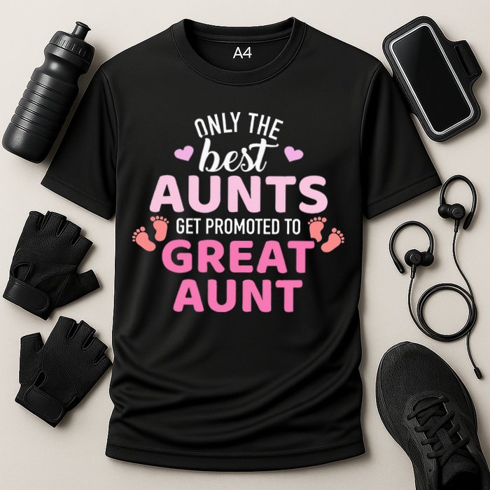 Best aunts get promoted to great aunt Cooling Performance Crew T-Shirt