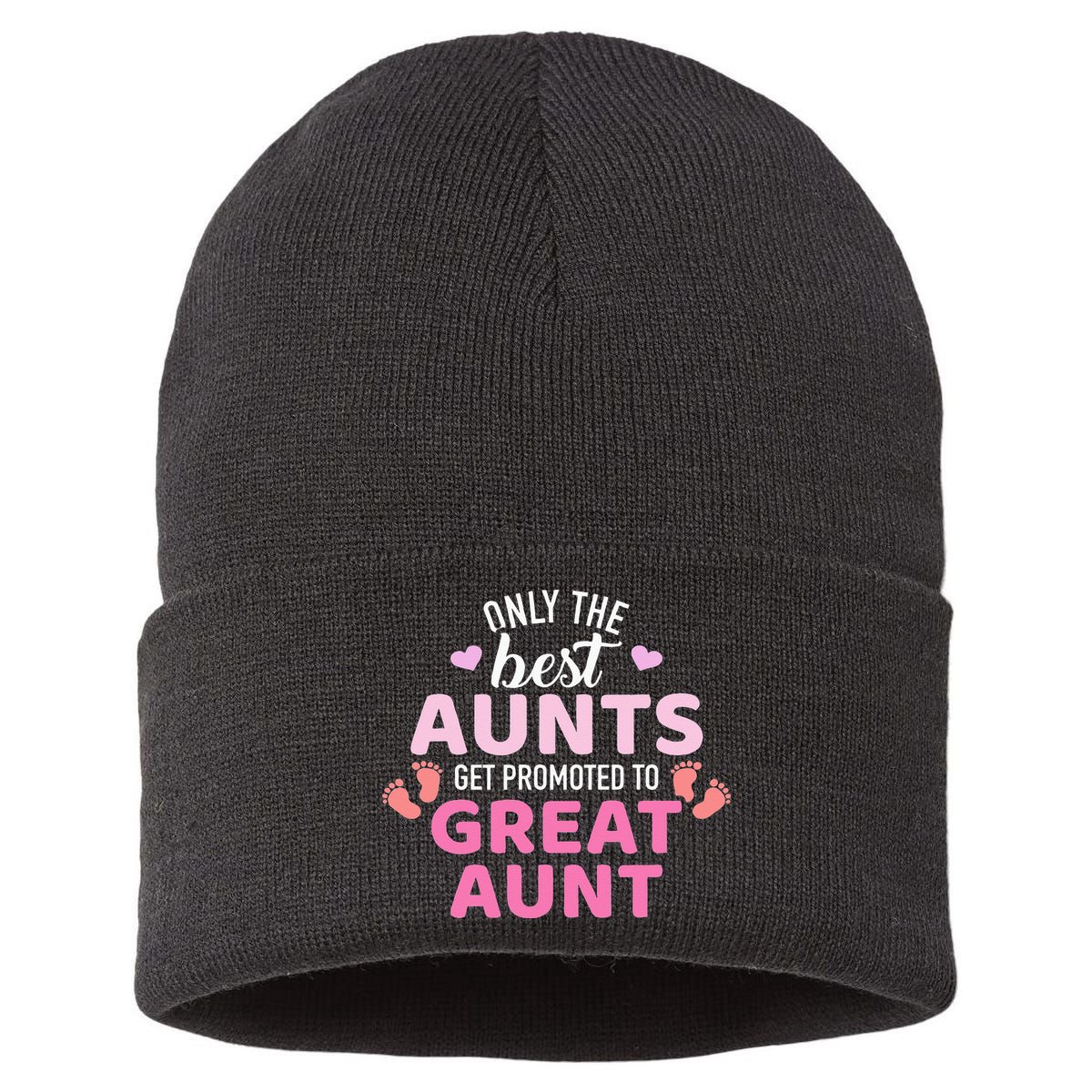 Best aunts get promoted to great aunt Sustainable Knit Beanie