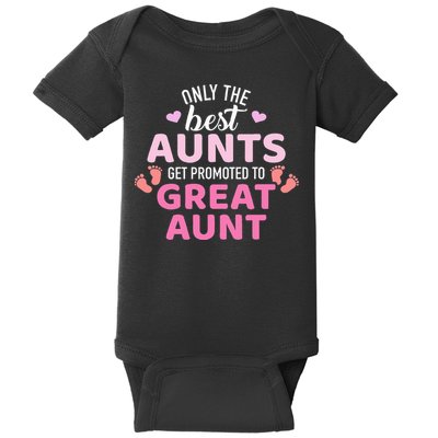 Best aunts get promoted to great aunt Baby Bodysuit