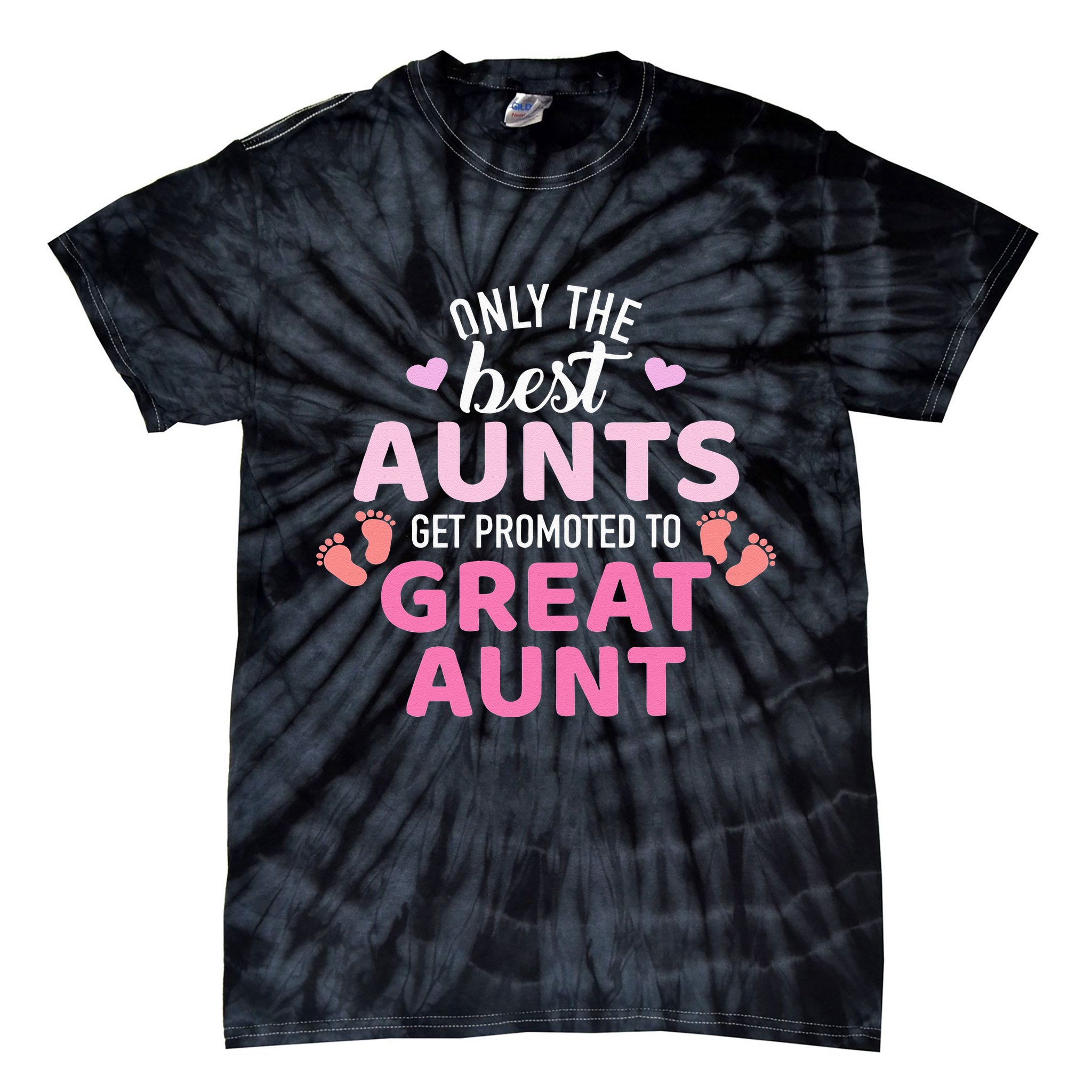 Best aunts get promoted to great aunt Tie-Dye T-Shirt