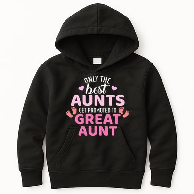Best aunts get promoted to great aunt Kids Hoodie