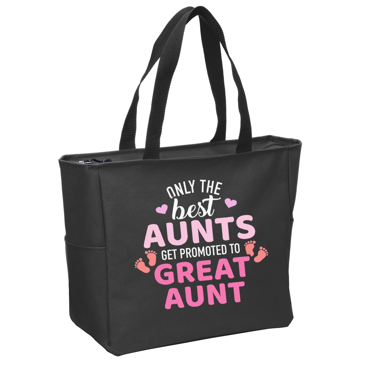 Best aunts get promoted to great aunt Zip Tote Bag