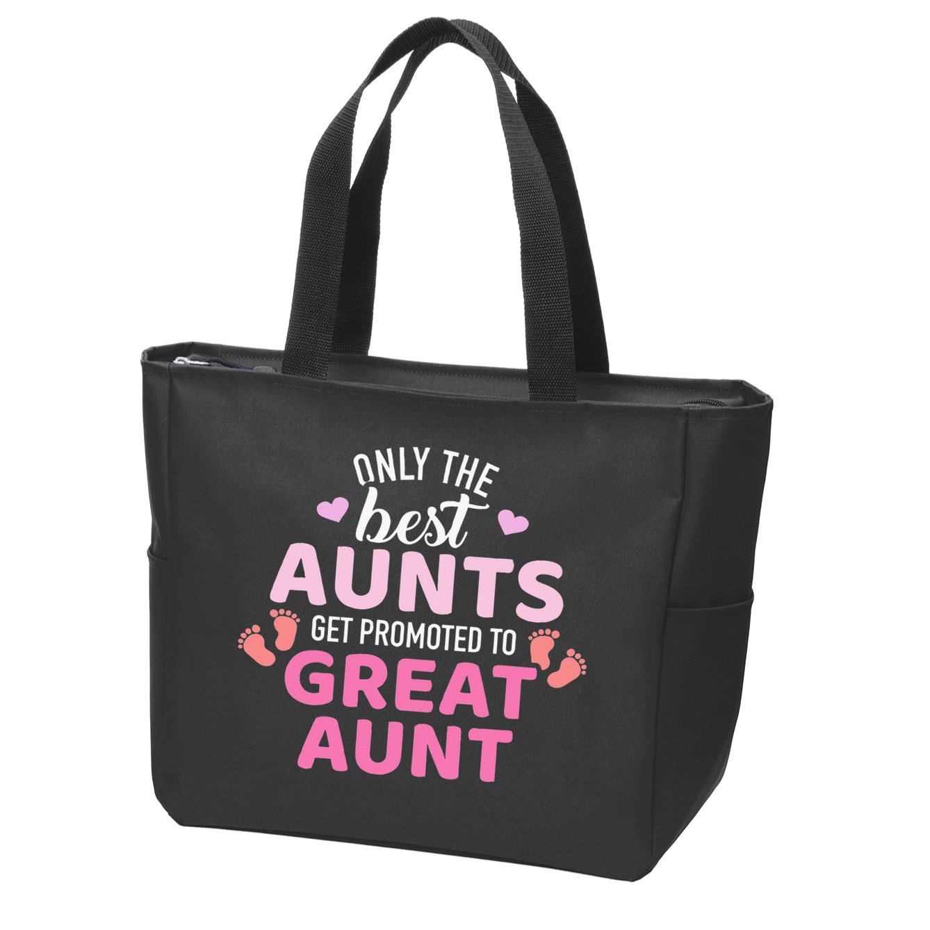 Best aunts get promoted to great aunt Zip Tote Bag
