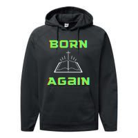 Born Again Gamer Saved Believe Forgiven Performance Fleece Hoodie